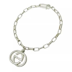Gucci Sterling Silver 925 Interlocking Charm Bracelet